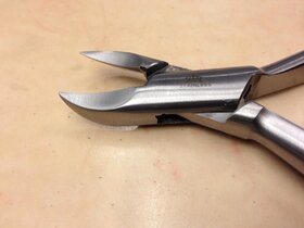Nagelzange 5,5inch Gebogenes Schneide, Doppelfedern + Schloss, für Diabetiker