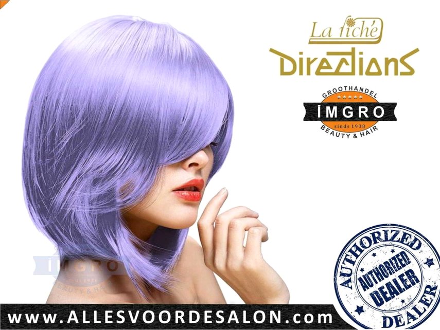 directions lilac on blue hair