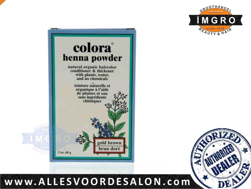 Henna Colora Gold Brown (GoldBraun) 60 g IMGRO Beauty