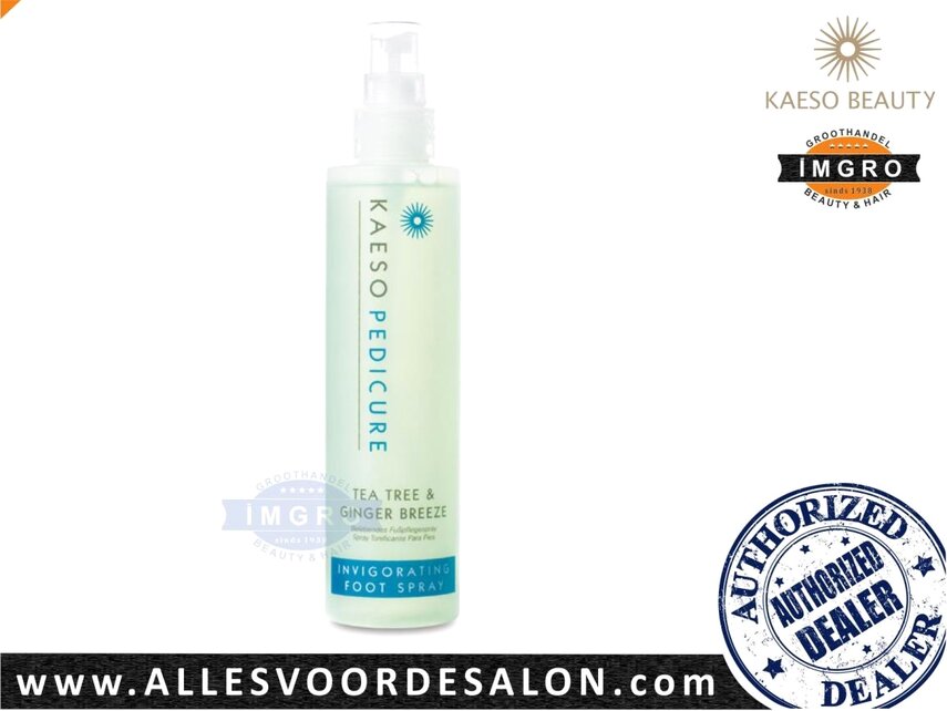Kaeso Teebaum & Ingwer Belebendes Fußspray – 195 Ml, Erfrischt Müde Füße, Ohne Parabene/Sulfate